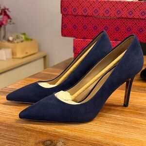 Tory Burch Dark Blue Heels Brand New